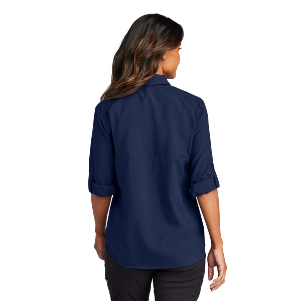 Port Authority® Long Sleeve Polyester Poplin UV Daybreak Ladies' Shirt