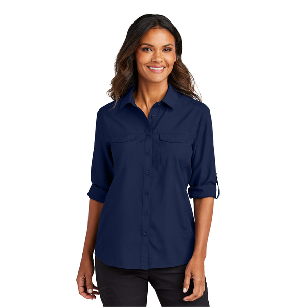 Port Authority® Long Sleeve Polyester Poplin UV Daybreak Ladies' Shirt