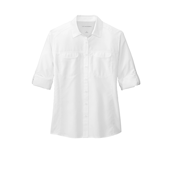 Port Authority® Long Sleeve Polyester Poplin UV Daybreak Ladies' Shirt