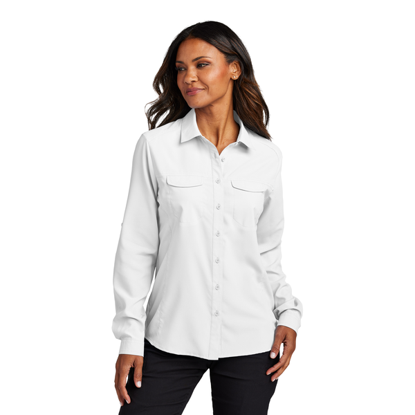 Port Authority® Long Sleeve Polyester Poplin UV Daybreak Ladies' Shirt