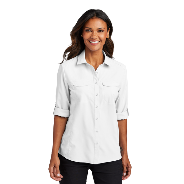 Port Authority® Long Sleeve Polyester Poplin UV Daybreak Ladies' Shirt