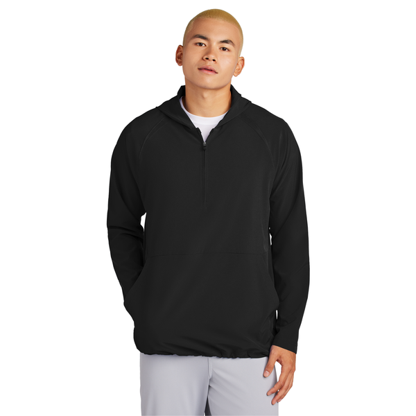 Sport-Tek® Repeat 1/2 Zip Long Sleeve Poly/Spandex Hooded Men's Jacket
