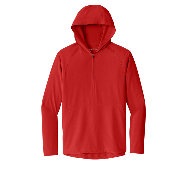 Sport-Tek® Repeat 1/2 Zip Long Sleeve Poly/Spandex Hooded Men's Jacket