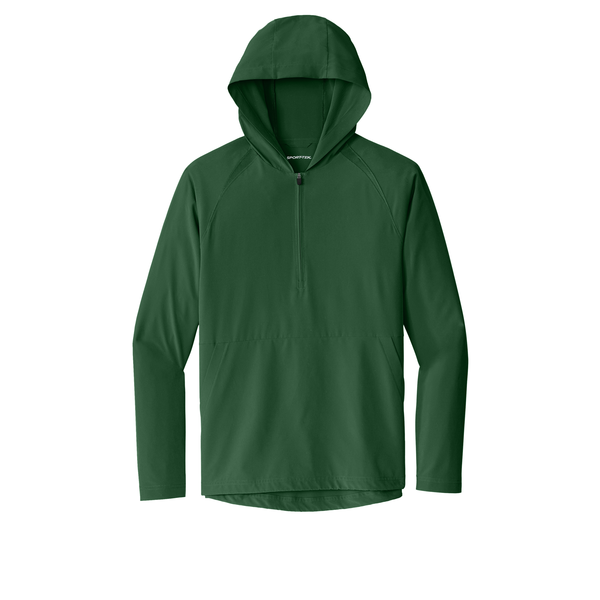 Sport-Tek® Repeat 1/2 Zip Long Sleeve Poly/Spandex Hooded Men's Jacket