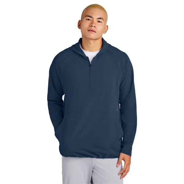 Sport-Tek® Repeat 1/2 Zip Long Sleeve Poly/Spandex Hooded Men's Jacket