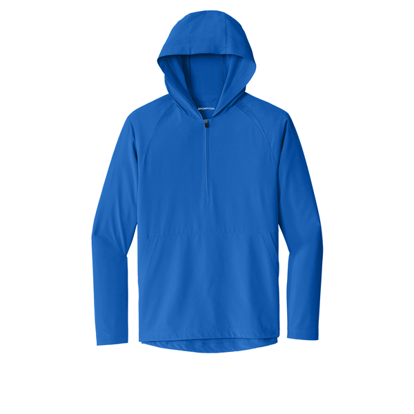 Sport-Tek® Repeat 1/2 Zip Long Sleeve Poly/Spandex Hooded Men's Jacket