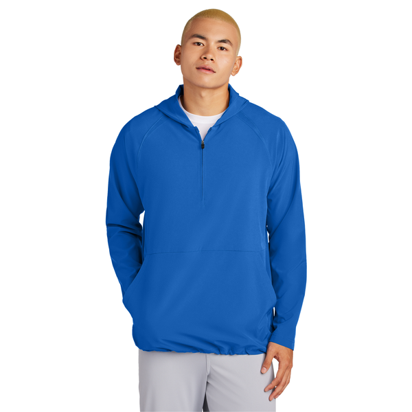 Sport-Tek® Repeat 1/2 Zip Long Sleeve Poly/Spandex Hooded Men's Jacket