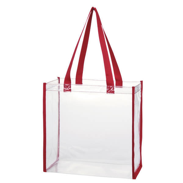 Clear Colored Trim PVC Tote