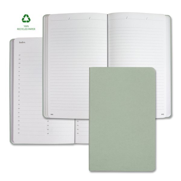 Samoa Eco Indexed Recycled White Pg Lined Journal