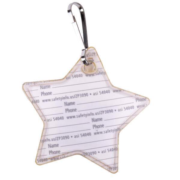Reflective Hook Zipper Pull, Star