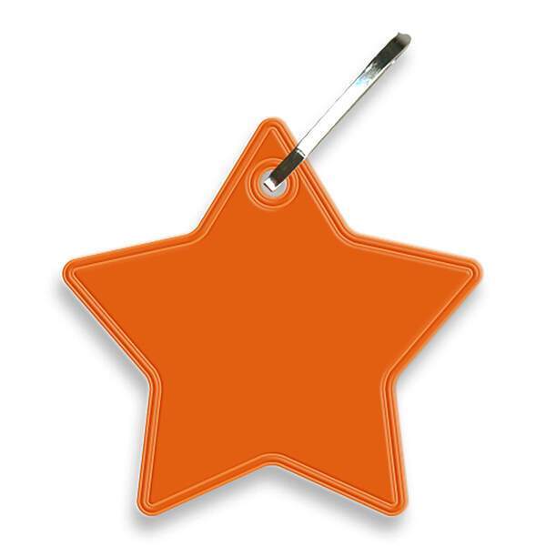 Reflective Hook Zipper Pull, Star