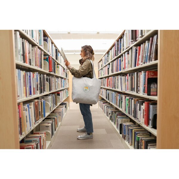 AWARE™ Recycled Cotton Shopper Tote Bag w/ Interior Zip Pocket
