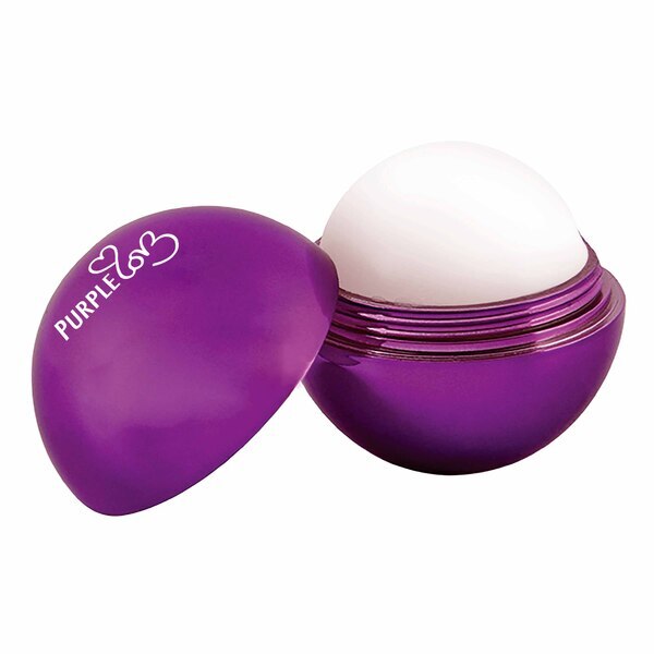 Metallic Finish Round Lip Balm