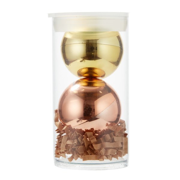 Metallic Finish Round 2-Piece Lip Balm Set in Tube