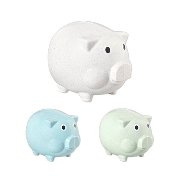 Classic Wheat Straw Piggy Bank