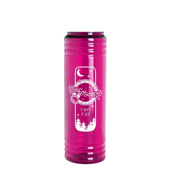 Slim Fit Water Bottle With Push-Pull Lid, 24oz.