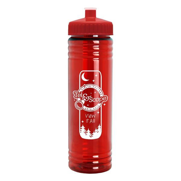 Slim Fit Water Bottle With Push-Pull Lid, 24oz.