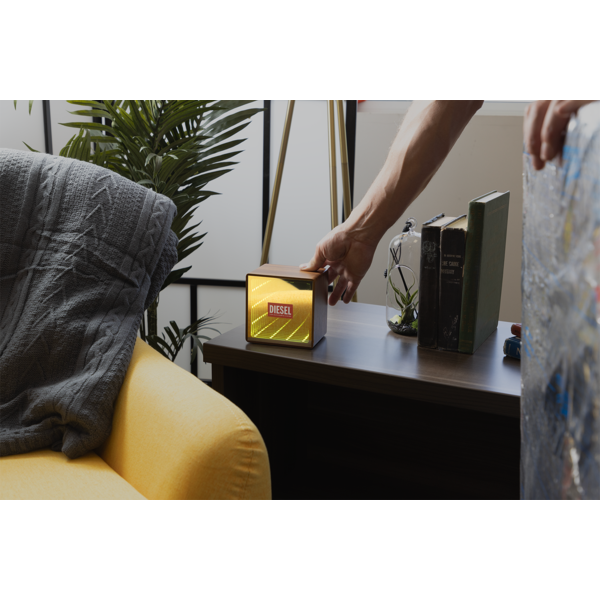 Orbit Wood Grain Mirror Light-Up Speaker