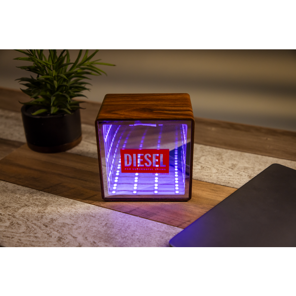 Orbit Wood Grain Mirror Light-Up Speaker
