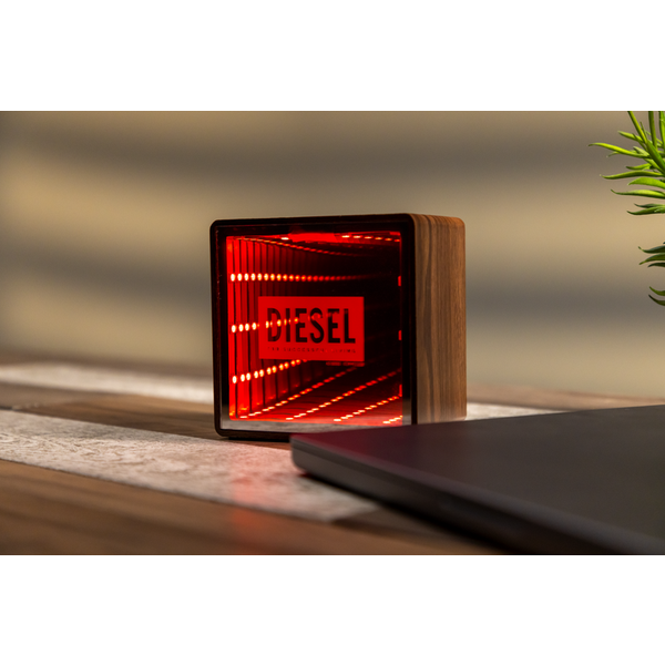 Orbit Wood Grain Mirror Light-Up Speaker