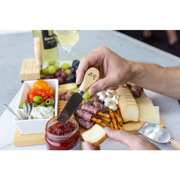 Bamboo Charcuterie Board w/ Bowl, Utensils & Forks