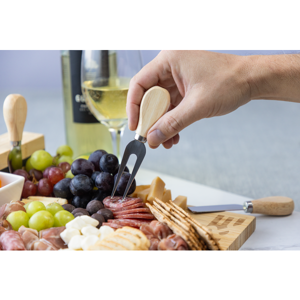 Bamboo Charcuterie Board w/ Bowl, Utensils & Forks