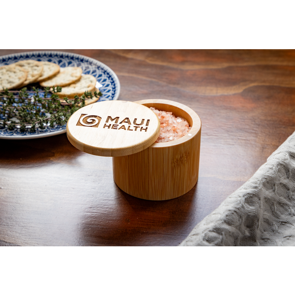 Round Salt Bamboo Box, 6oz.