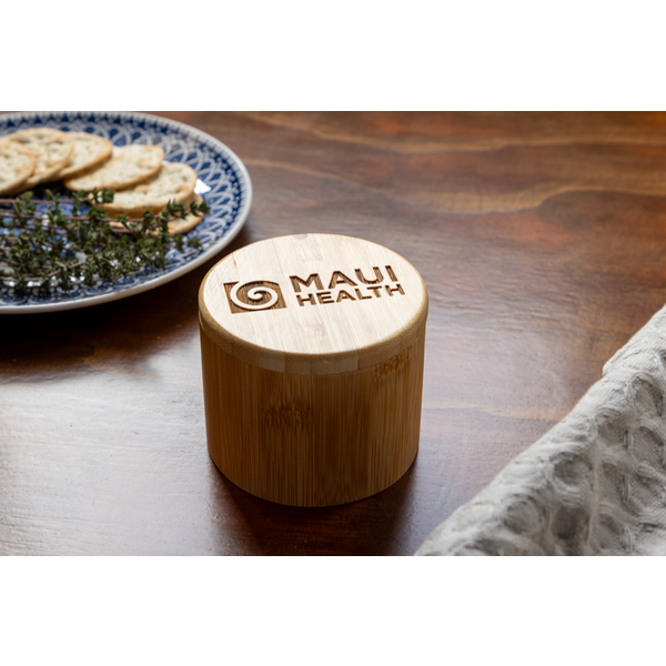 Round Salt Bamboo Box, 6oz.