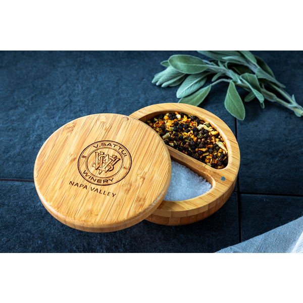 Bamboo Salt Keeper Duet Container