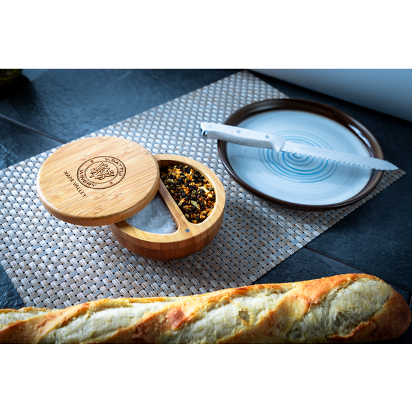 Bamboo Salt Keeper Duet Container