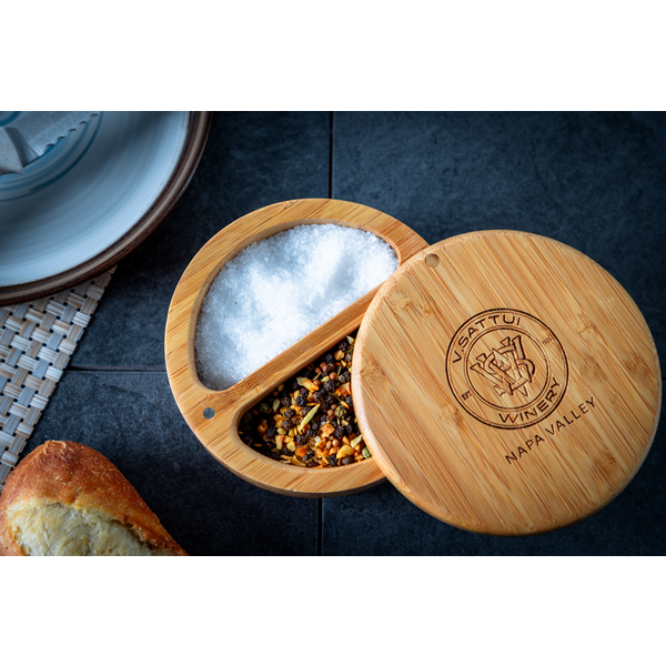 Bamboo Salt Keeper Duet Container