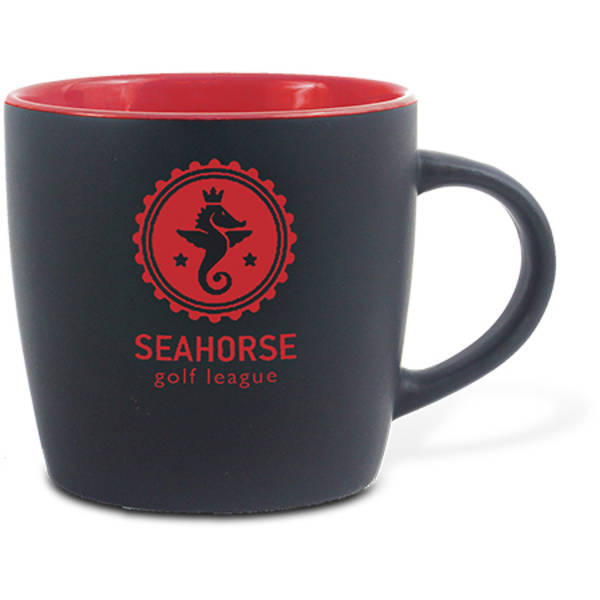 Café Two-Tone Matte Black Ceramic Mug, 12oz.