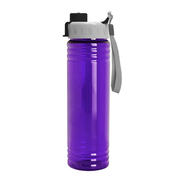 Slim Fit Water Bottles With Quick Snap Lid, 24oz.