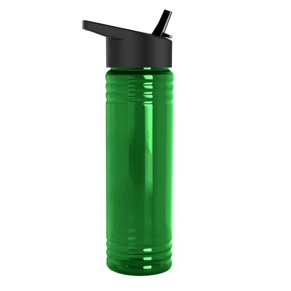 Slim Fit UpCycle RPET Bottles With Flip Straw Lid, 24oz.