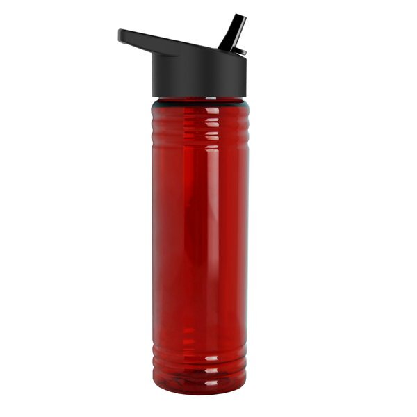 Slim Fit UpCycle RPET Bottles With Flip Straw Lid, 24oz.