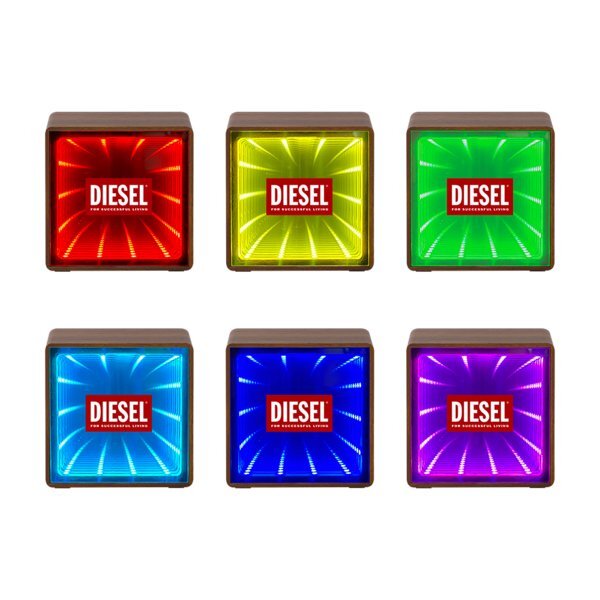 Orbit Wood Grain Mirror Light-Up Speaker