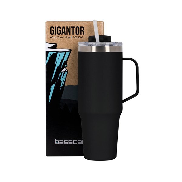 Basecamp® Gigantor Vacuum Insulated Travel Mug w/ Straw, 40oz.
