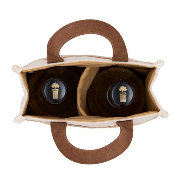 Sonoma Cotton Jute Wine Cooler Tote Bag