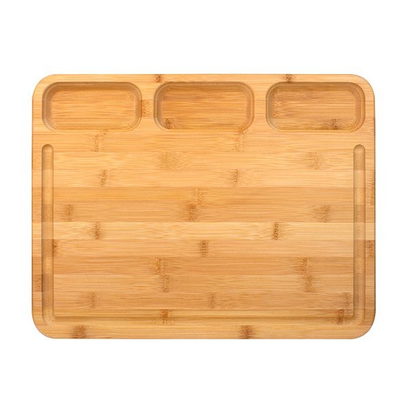 Three Well Kitchen Prep & Serve Bamboo Board