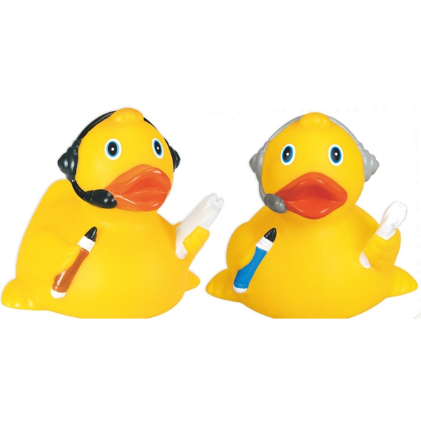 Headset Call Center Rubber Duck