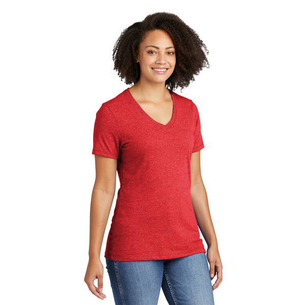 Allmade® Recycled Blend Full Color V-Neck Ladies' Tee