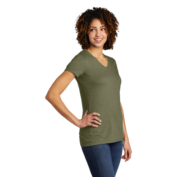 Allmade® Tri-Blend Full Color V-Neck Ladies' Tee