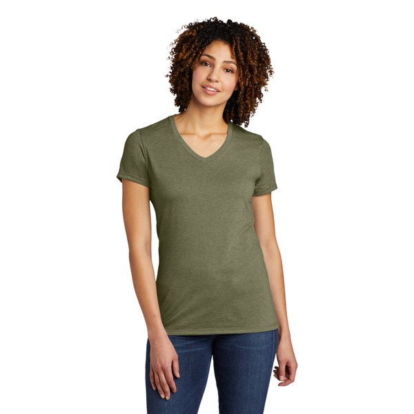 Allmade® Tri-Blend Full Color V-Neck Ladies' Tee