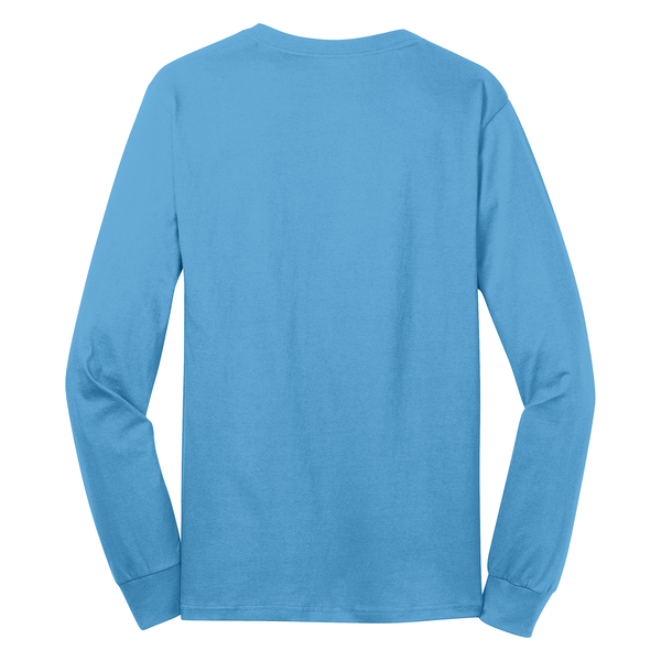 Port & Company® 100% Cotton Full Color Long Sleeve Men's Tee