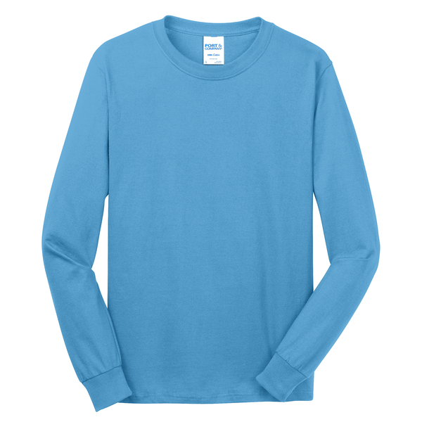 Port & Company® 100% Cotton Full Color Long Sleeve Men's Tee