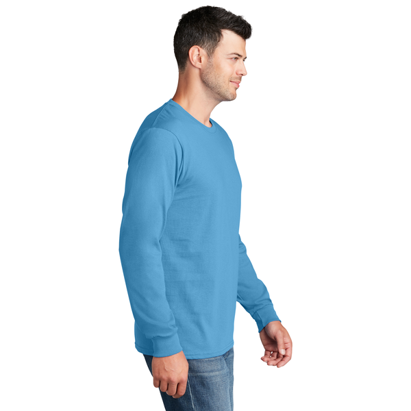 Port & Company® 100% Cotton Full Color Long Sleeve Men's Tee