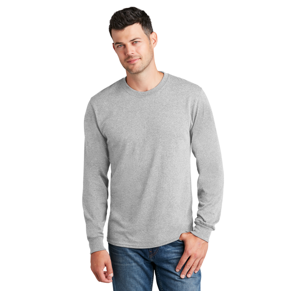 Port & Company® 100% Cotton Full Color Long Sleeve Men's Tee