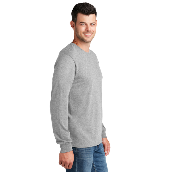 Port & Company® 100% Cotton Full Color Long Sleeve Men's Tee
