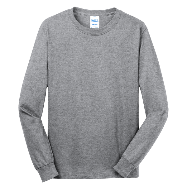 Port & Company® 100% Cotton Full Color Long Sleeve Men's Tee
