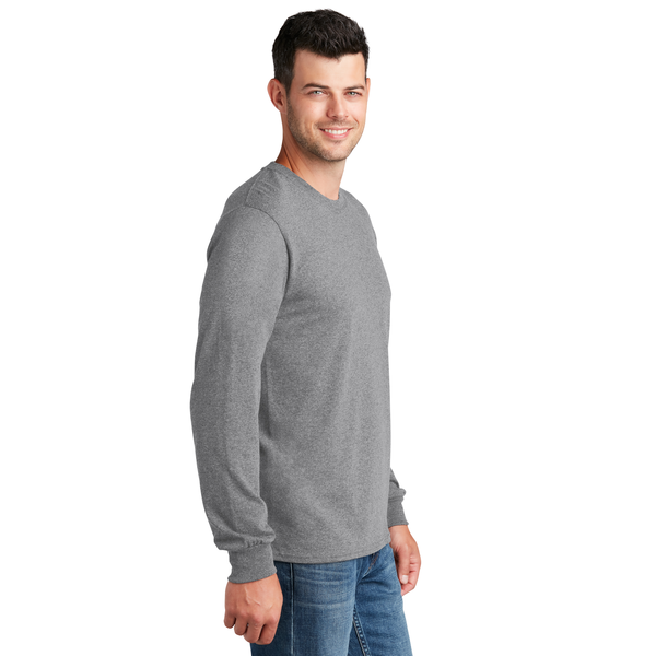 Port & Company® 100% Cotton Full Color Long Sleeve Men's Tee